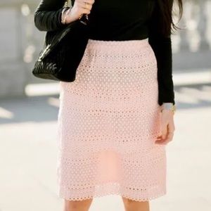 Rachel Parcell XS tiered peplum lace skirt